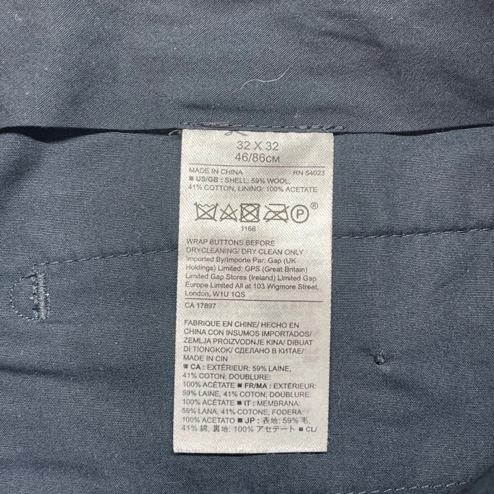 BANANA REPUBLIC Marlane Slim Fit Flat Front Dress Pants Mens 32x32 Wool Blend‎